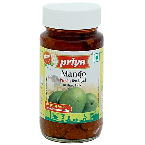 Priya Mango Pickle Without Garlic 300 g