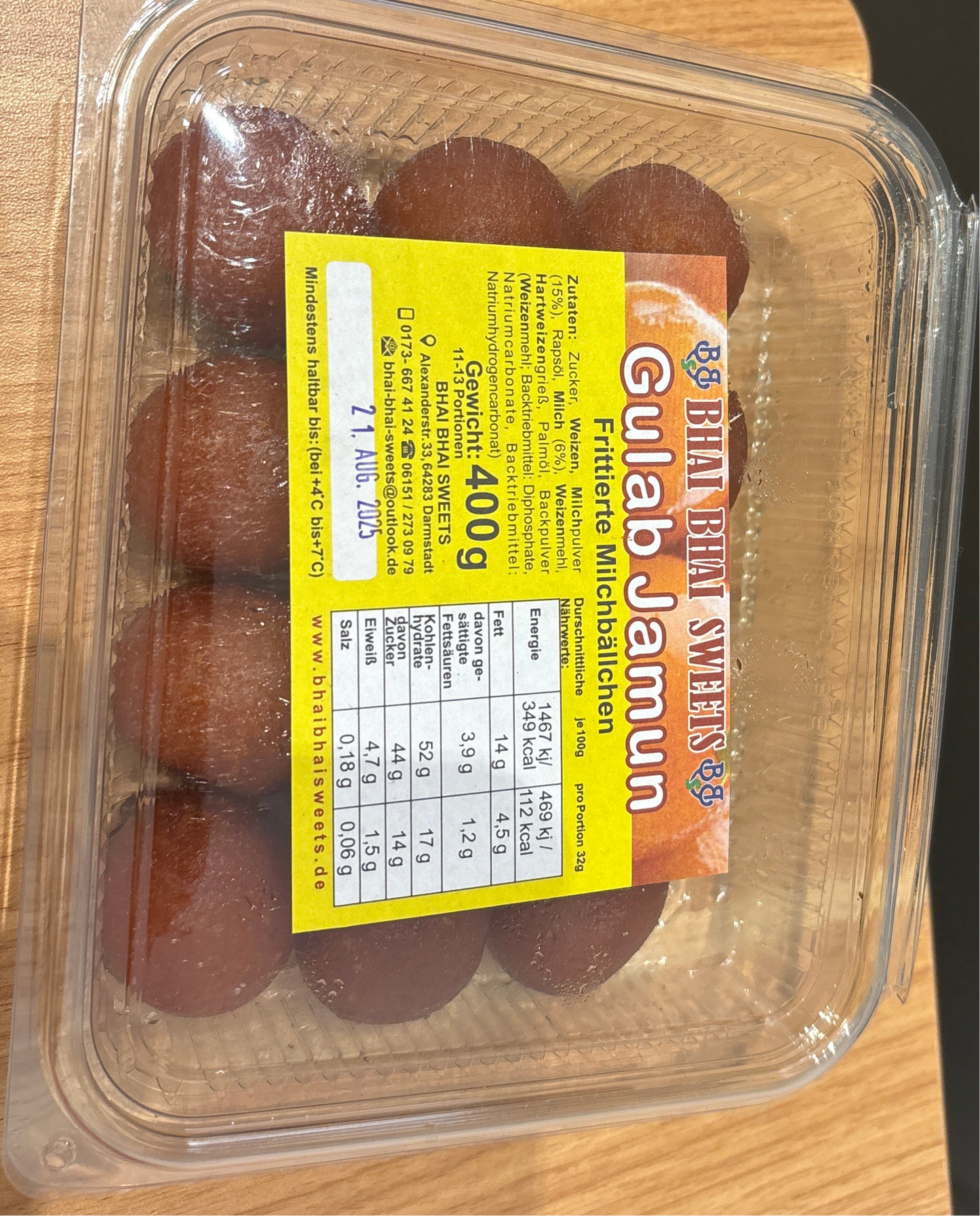 Bhai Bhai sweets Gulab Jamun 400g