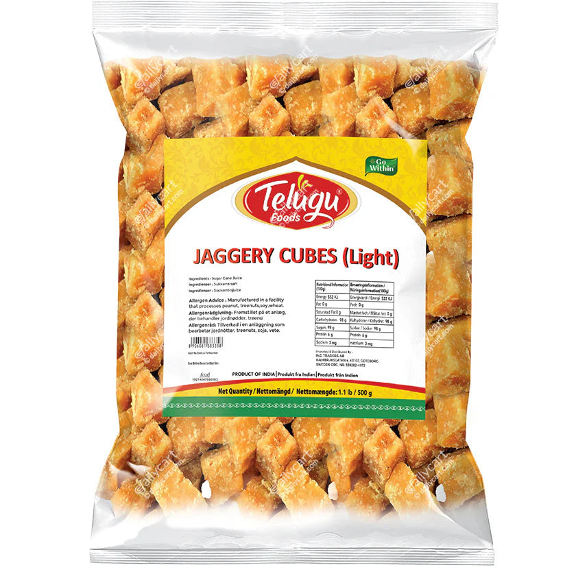 Telugu Foods Jaggery-Würfel 500 g