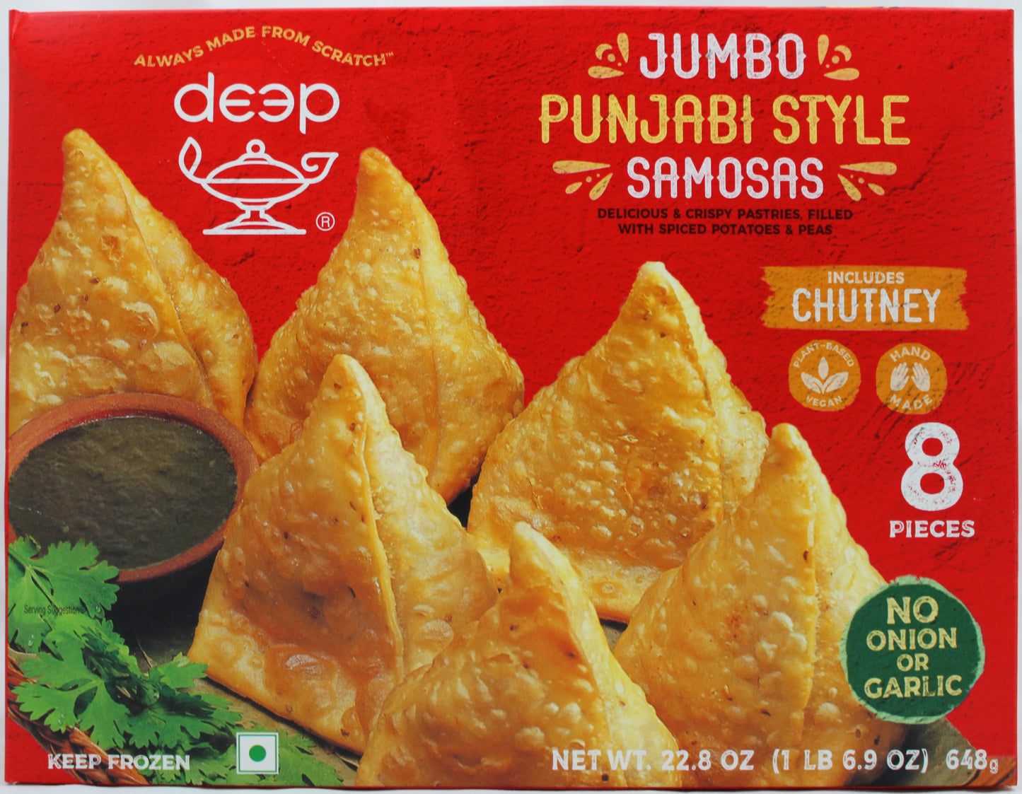 Deep Punjabi Samosa 8 pcs with Chutney