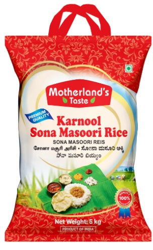 Der Geschmack des Mutterlandes Kurnool Sona Masoori Reis