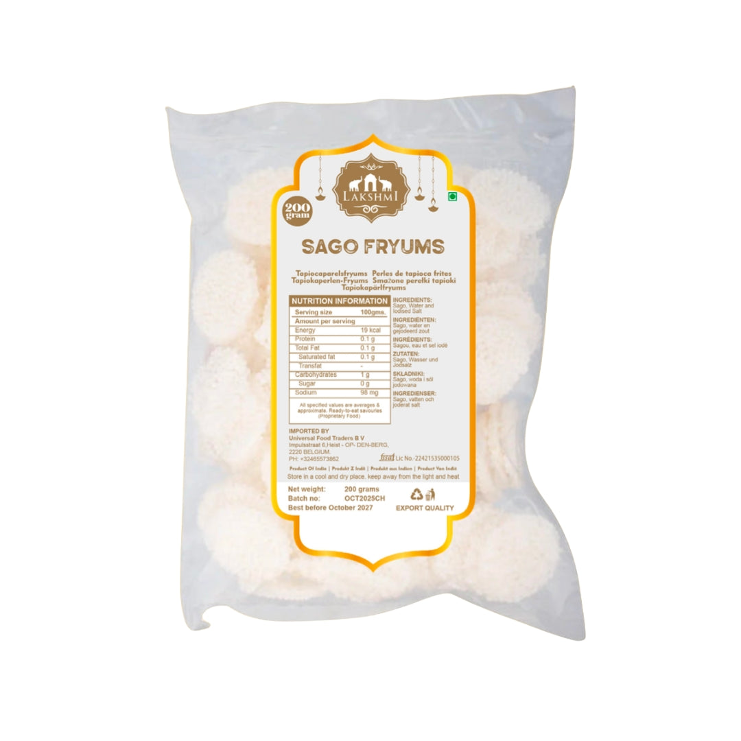 Lakshmi Tapioca Fryums / Javarisi Vadagam 200g