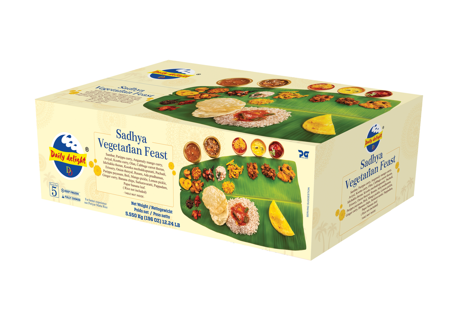 Daily Delight Sadhya Feast for five 4,38 Kgs